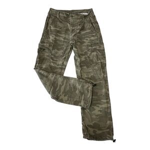 VTG No Boundaries Y2K Green Camo Cargo Jogger Pants Urban Streetwear